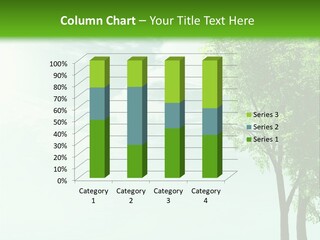 A Green Field With A Tree In The Middle Of It PowerPoint Template