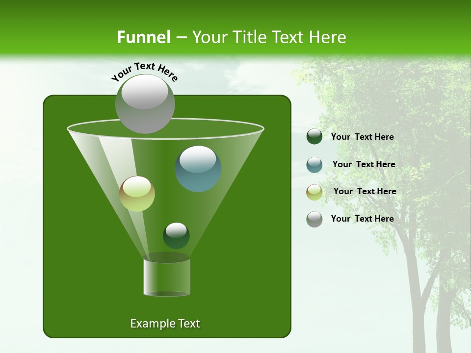 A Green Field With A Tree In The Middle Of It PowerPoint Template