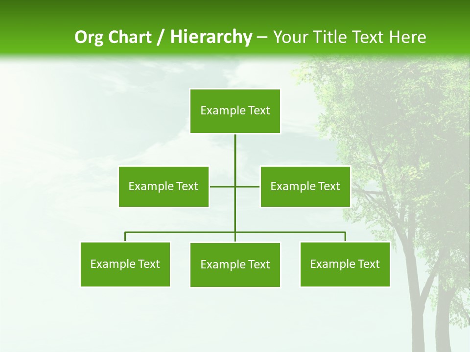 A Green Field With A Tree In The Middle Of It PowerPoint Template