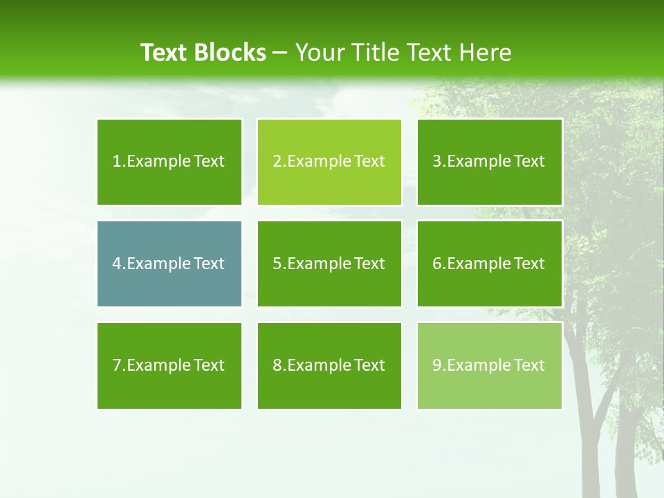 A Green Field With A Tree In The Middle Of It PowerPoint Template
