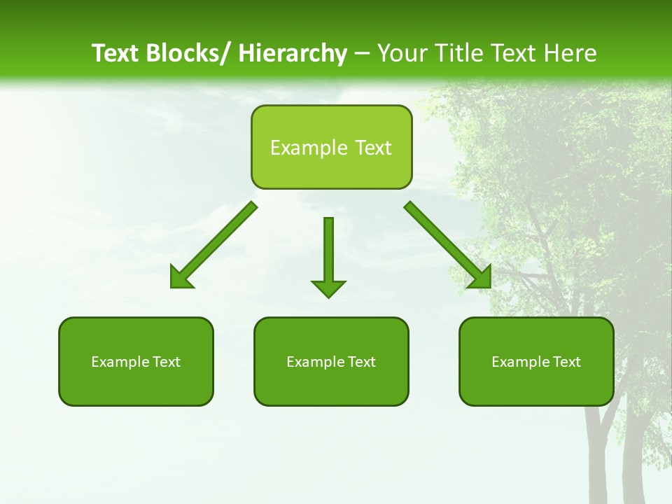 A Green Field With A Tree In The Middle Of It PowerPoint Template
