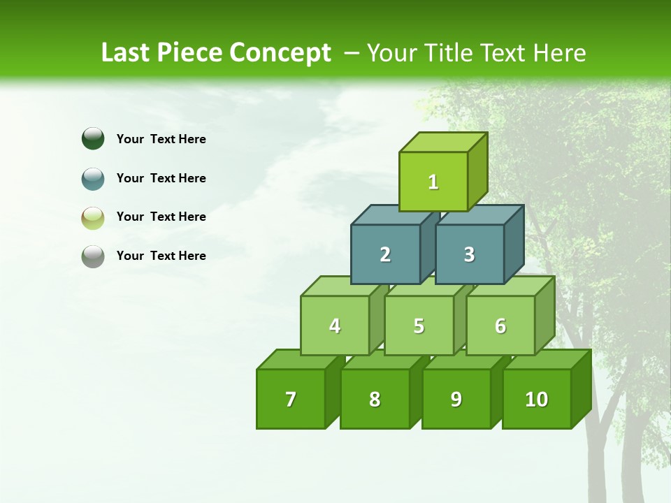 A Green Field With A Tree In The Middle Of It PowerPoint Template