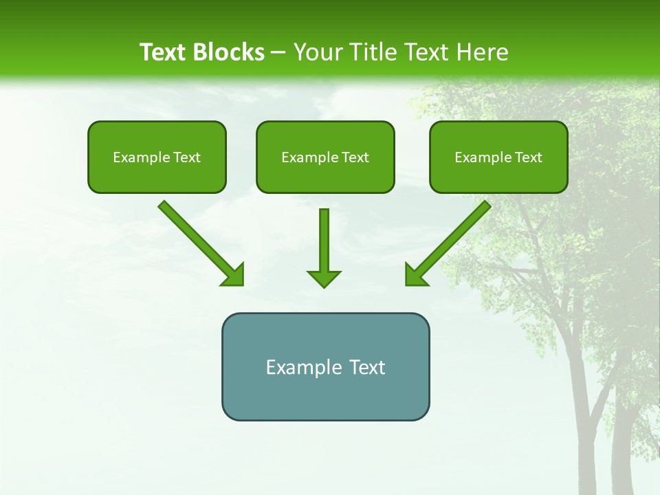 A Green Field With A Tree In The Middle Of It PowerPoint Template