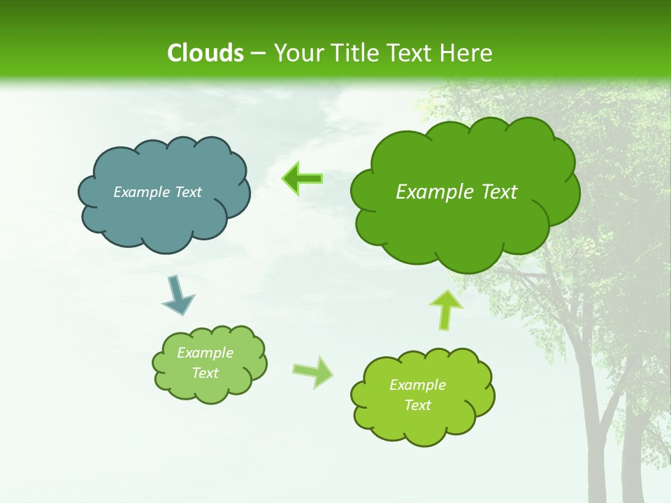 A Green Field With A Tree In The Middle Of It PowerPoint Template