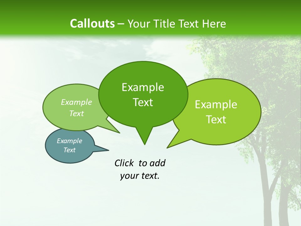 A Green Field With A Tree In The Middle Of It PowerPoint Template