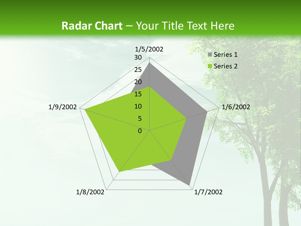 A Green Field With A Tree In The Middle Of It PowerPoint Template