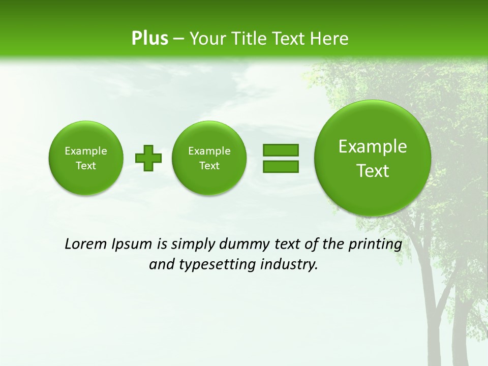 A Green Field With A Tree In The Middle Of It PowerPoint Template