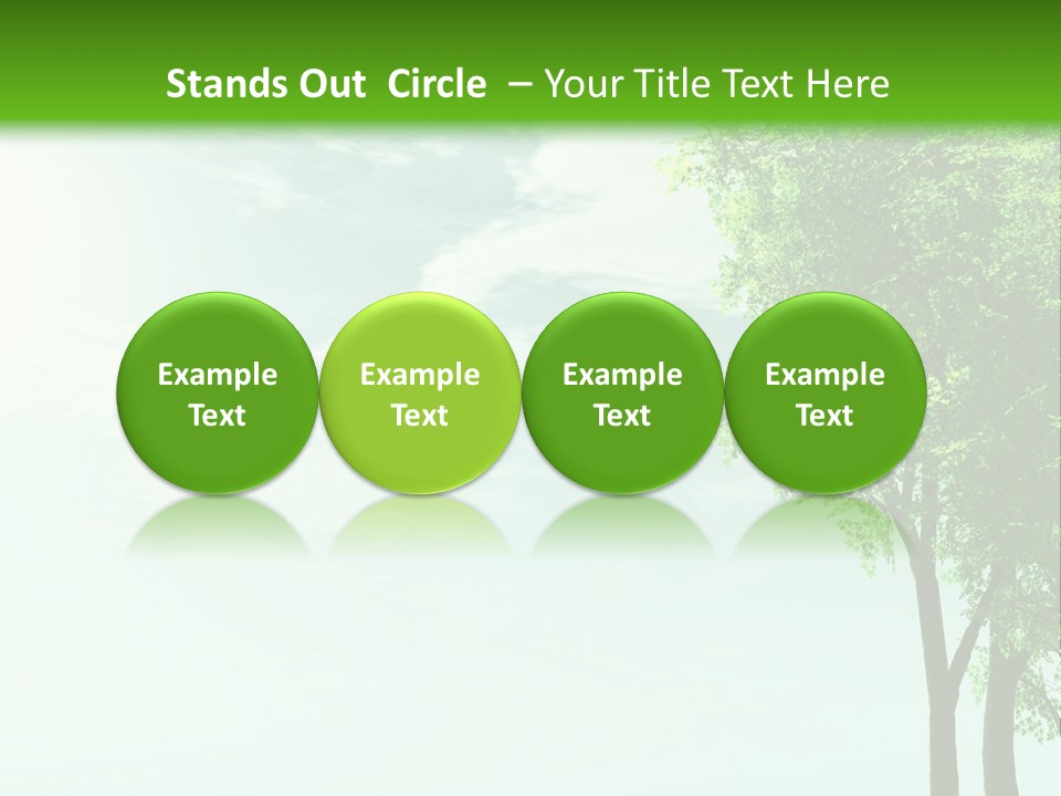 A Green Field With A Tree In The Middle Of It PowerPoint Template