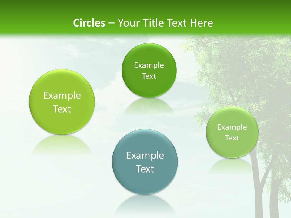 A Green Field With A Tree In The Middle Of It PowerPoint Template