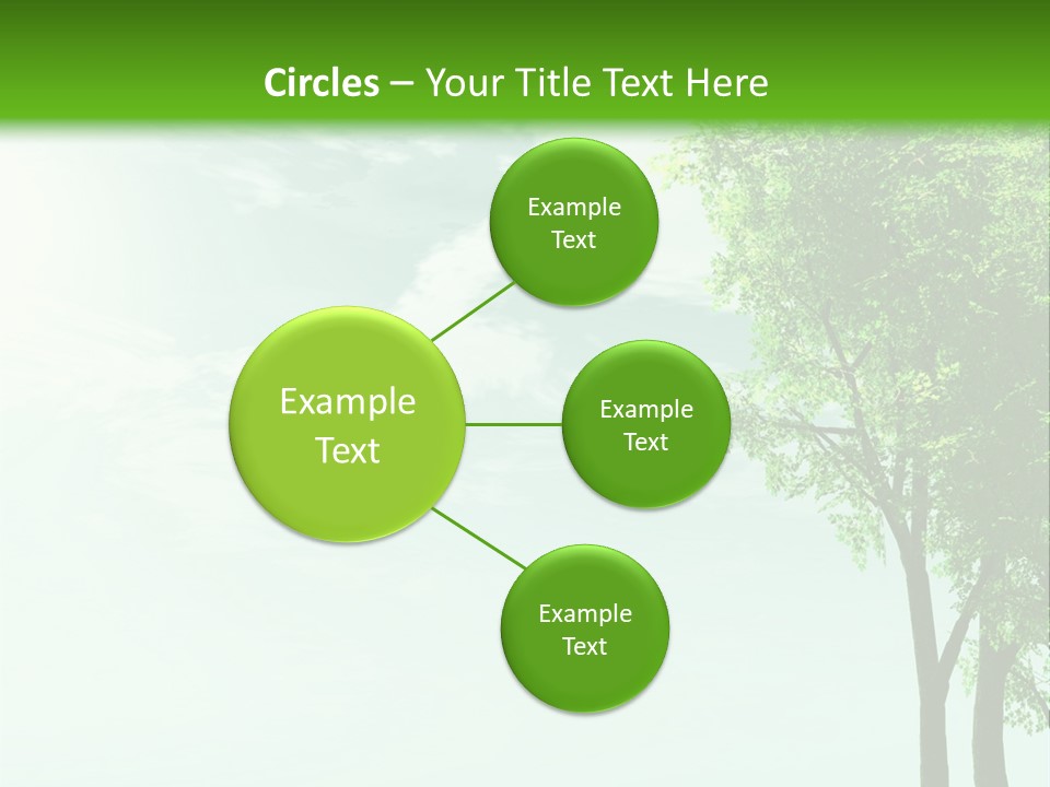 A Green Field With A Tree In The Middle Of It PowerPoint Template