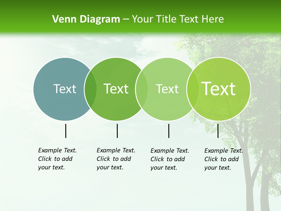 A Green Field With A Tree In The Middle Of It PowerPoint Template