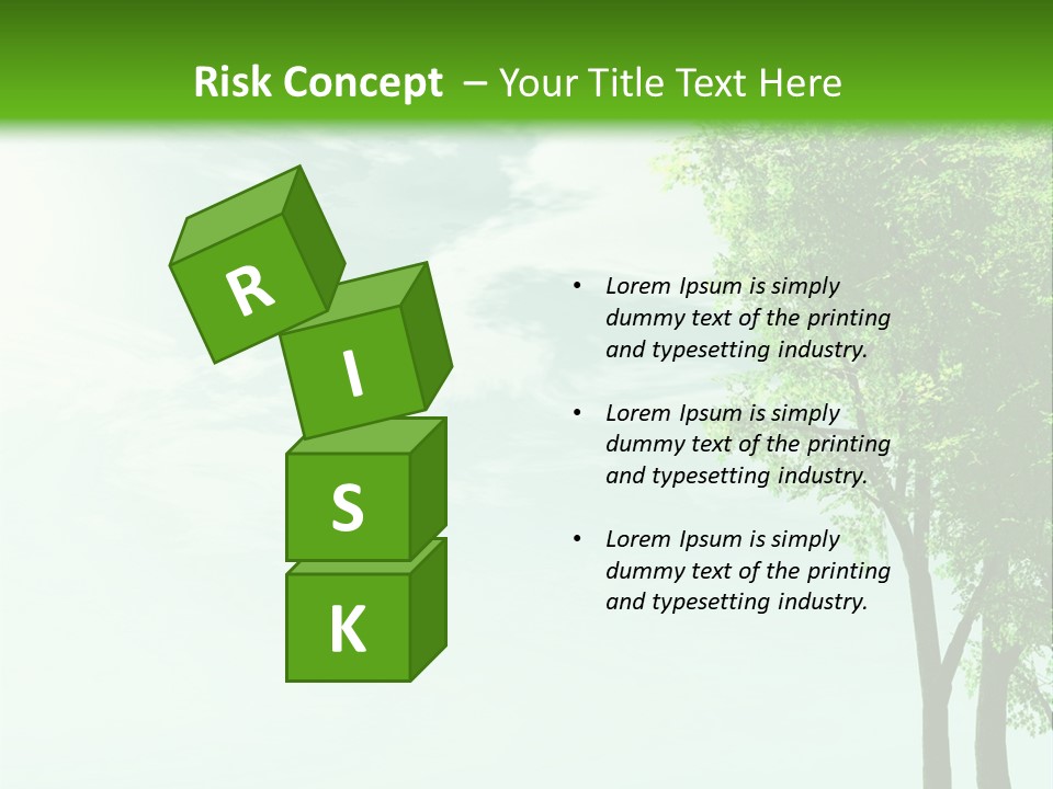 A Green Field With A Tree In The Middle Of It PowerPoint Template