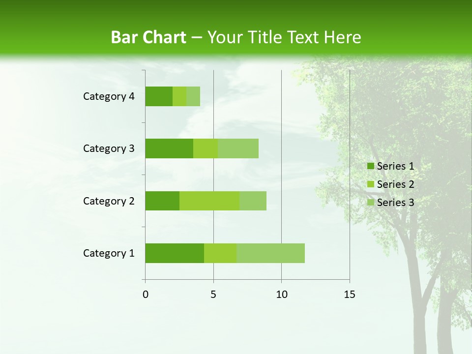 A Green Field With A Tree In The Middle Of It PowerPoint Template