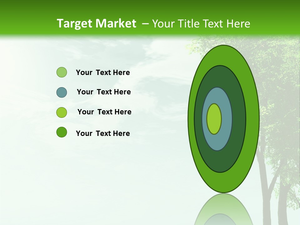 A Green Field With A Tree In The Middle Of It PowerPoint Template