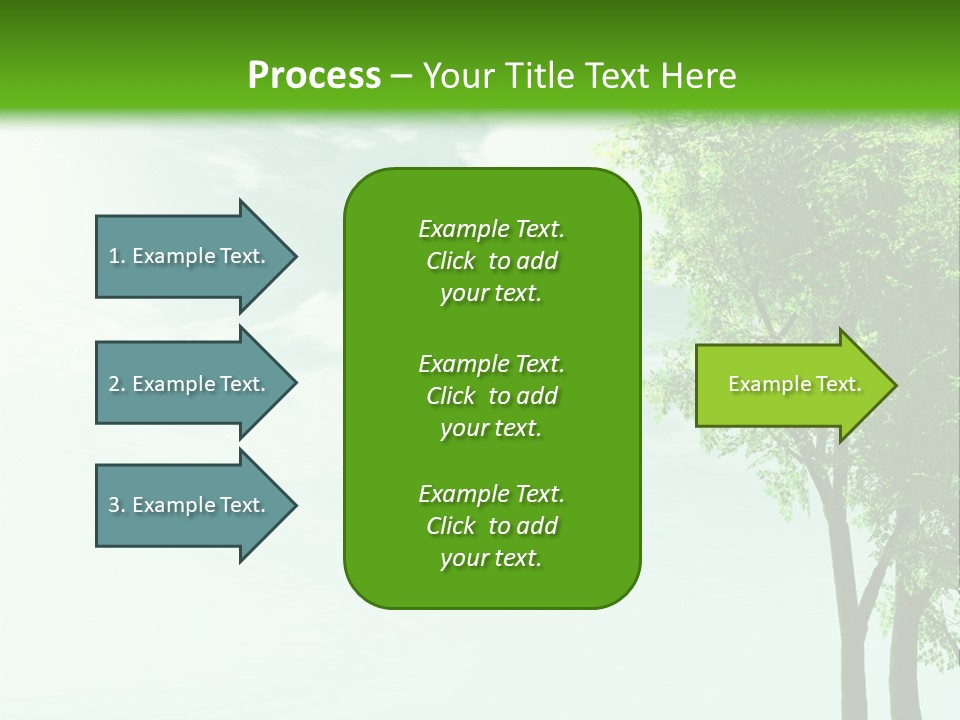 A Green Field With A Tree In The Middle Of It PowerPoint Template