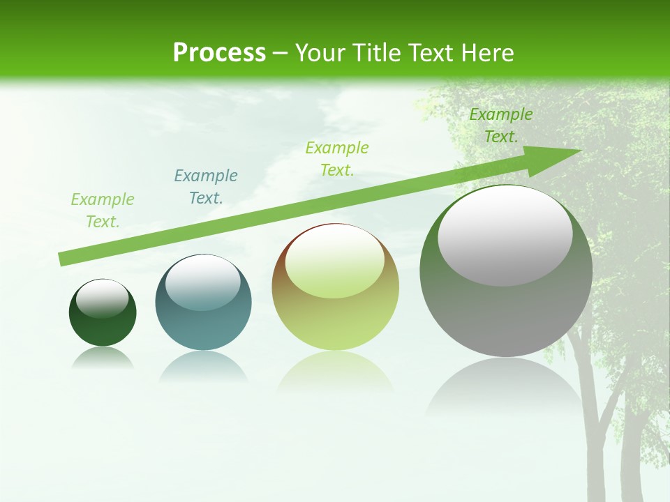 A Green Field With A Tree In The Middle Of It PowerPoint Template