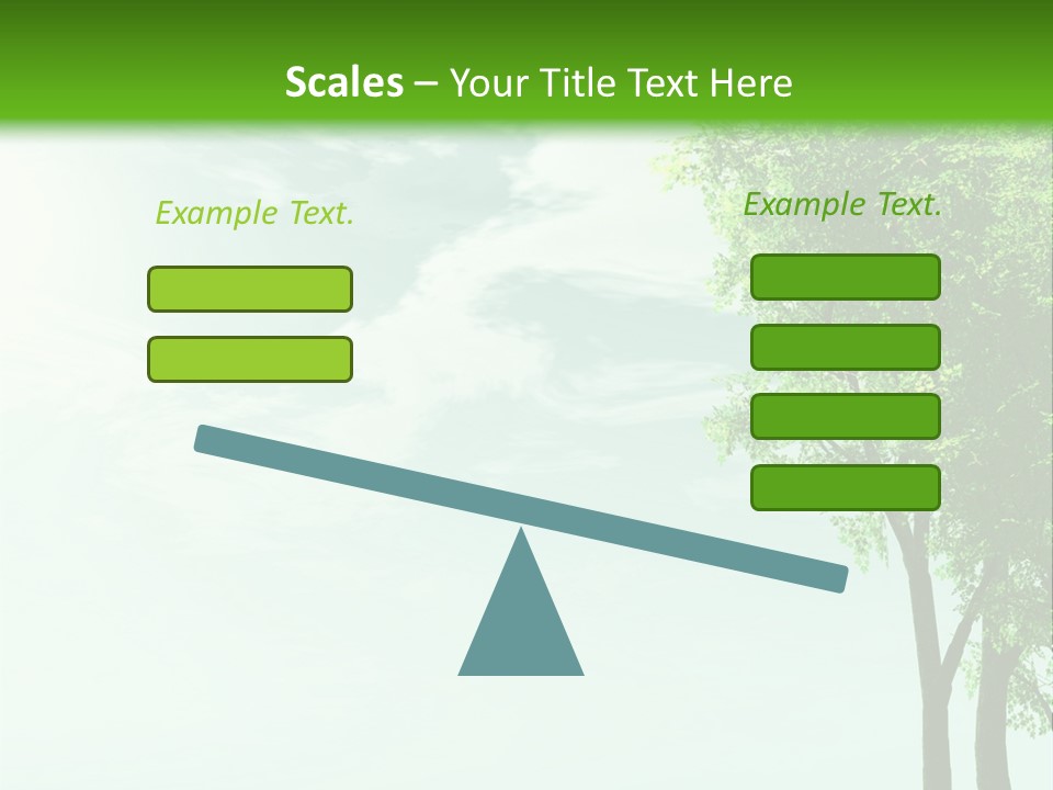 A Green Field With A Tree In The Middle Of It PowerPoint Template