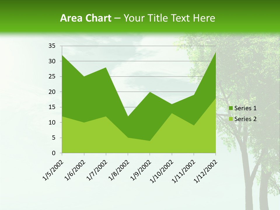 A Green Field With A Tree In The Middle Of It PowerPoint Template