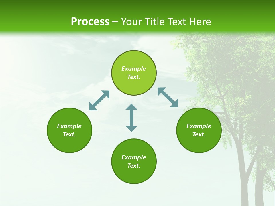 A Green Field With A Tree In The Middle Of It PowerPoint Template