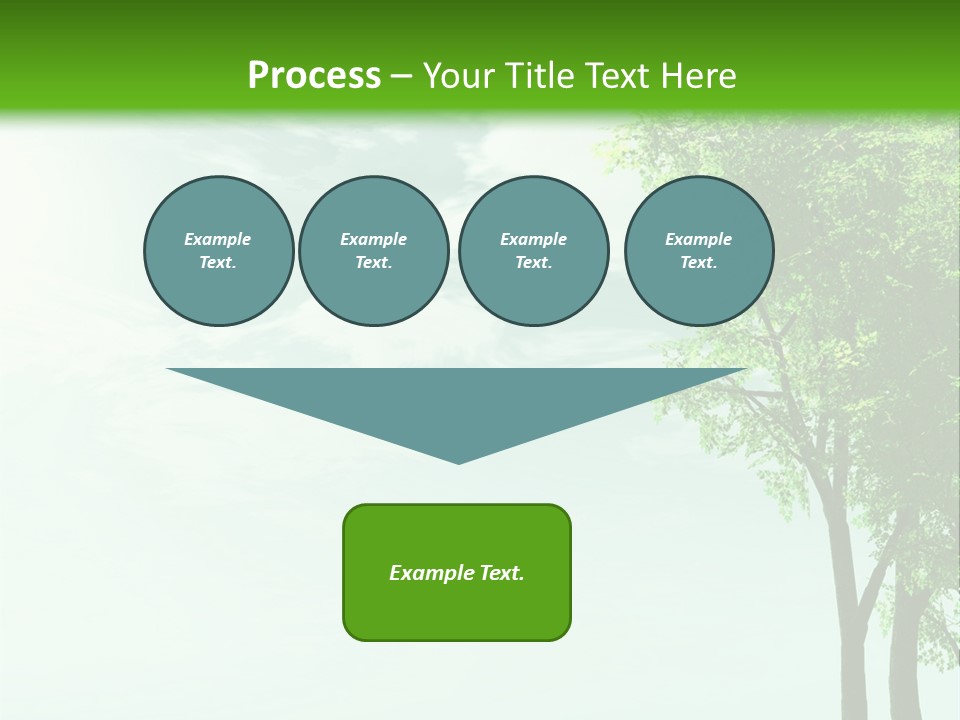 A Green Field With A Tree In The Middle Of It PowerPoint Template