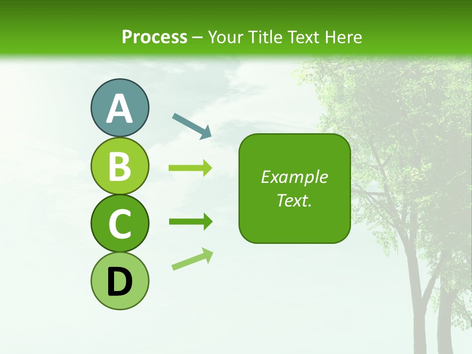 A Green Field With A Tree In The Middle Of It PowerPoint Template