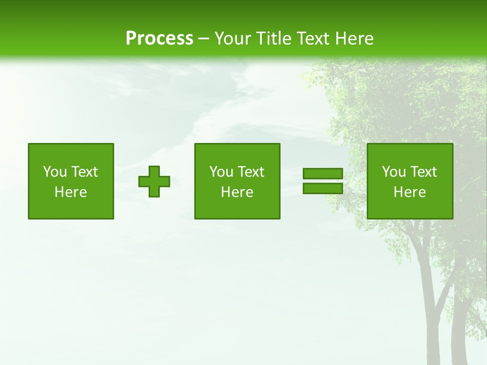 A Green Field With A Tree In The Middle Of It PowerPoint Template