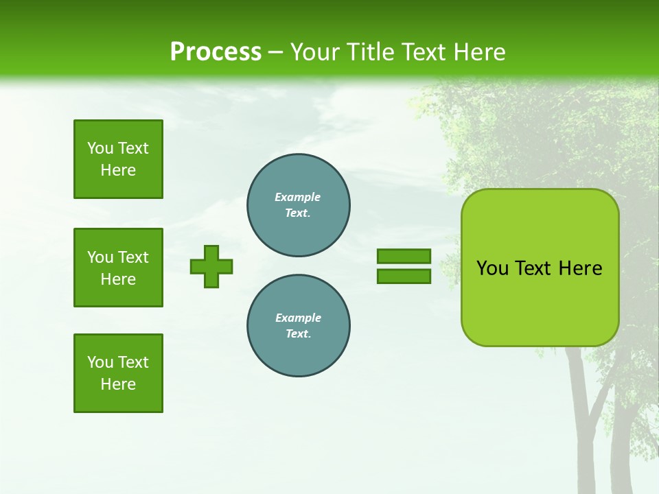 A Green Field With A Tree In The Middle Of It PowerPoint Template