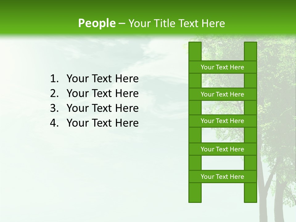 A Green Field With A Tree In The Middle Of It PowerPoint Template