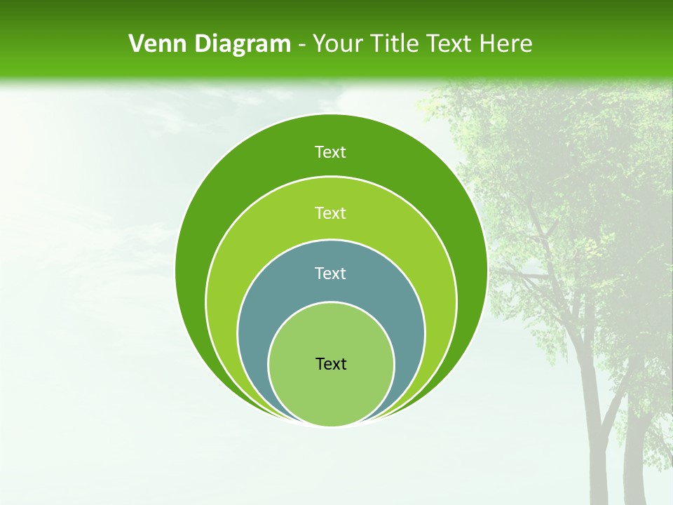 A Green Field With A Tree In The Middle Of It PowerPoint Template