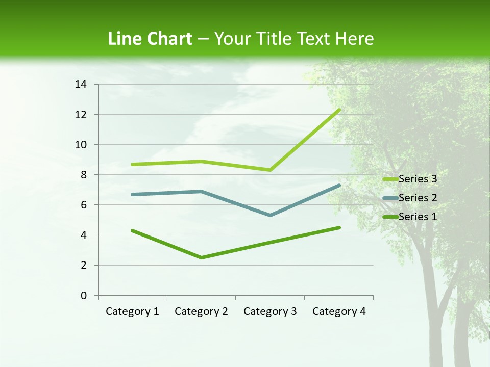 A Green Field With A Tree In The Middle Of It PowerPoint Template