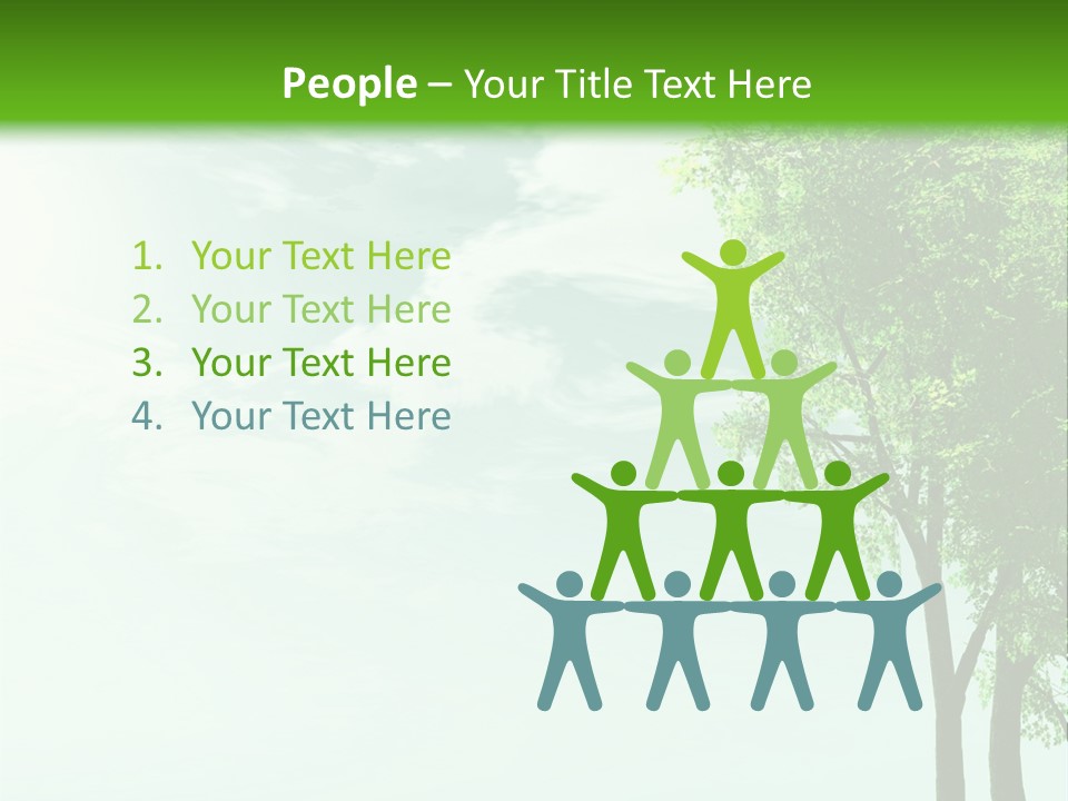 A Green Field With A Tree In The Middle Of It PowerPoint Template