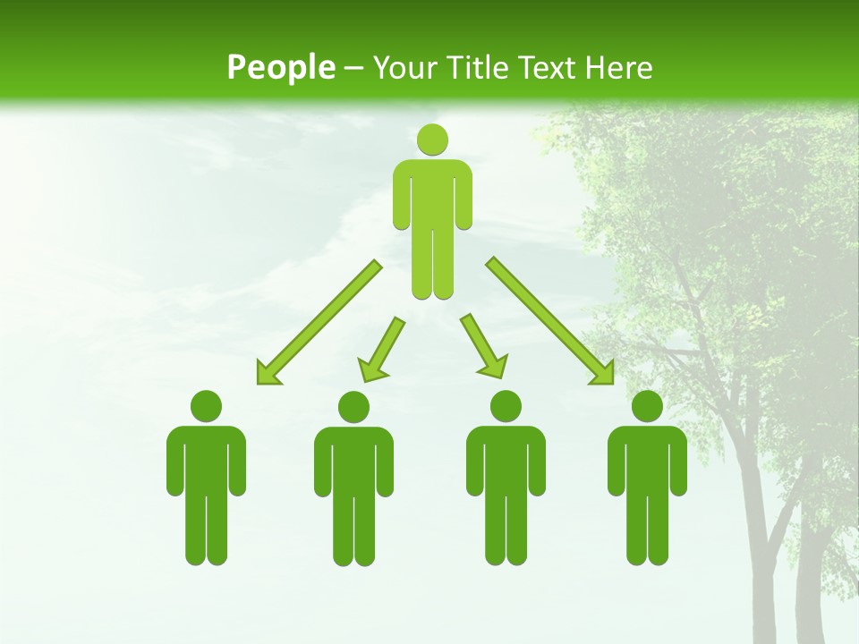 A Green Field With A Tree In The Middle Of It PowerPoint Template