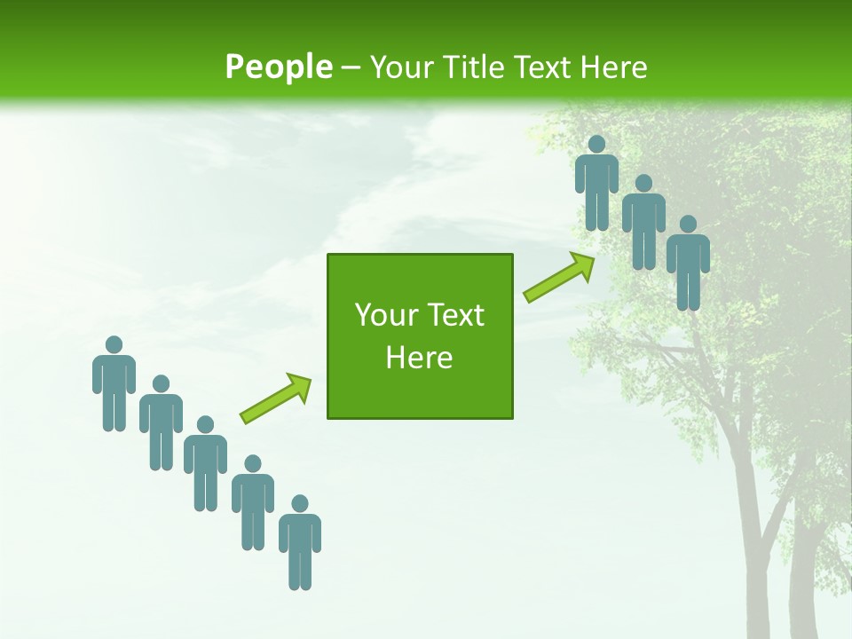 A Green Field With A Tree In The Middle Of It PowerPoint Template