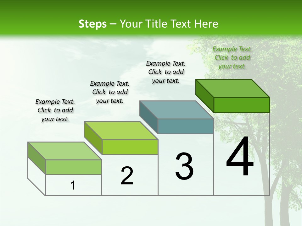 A Green Field With A Tree In The Middle Of It PowerPoint Template
