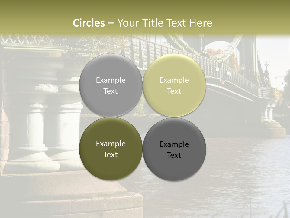 A Bridge Over A Body Of Water With A Building In The Background PowerPoint Template