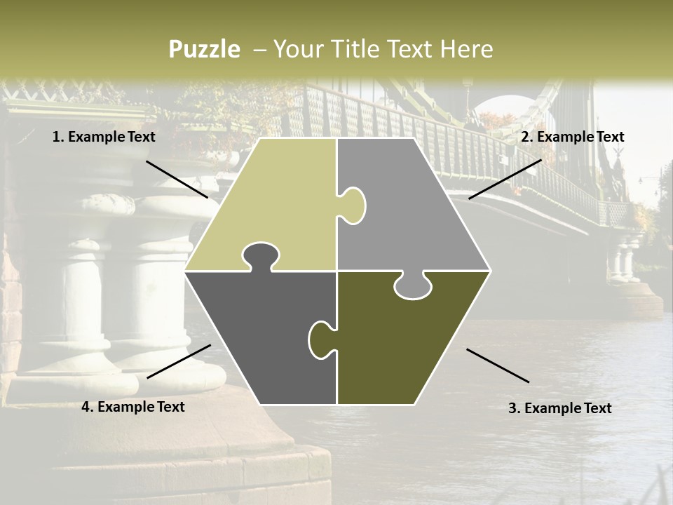 A Bridge Over A Body Of Water With A Building In The Background PowerPoint Template