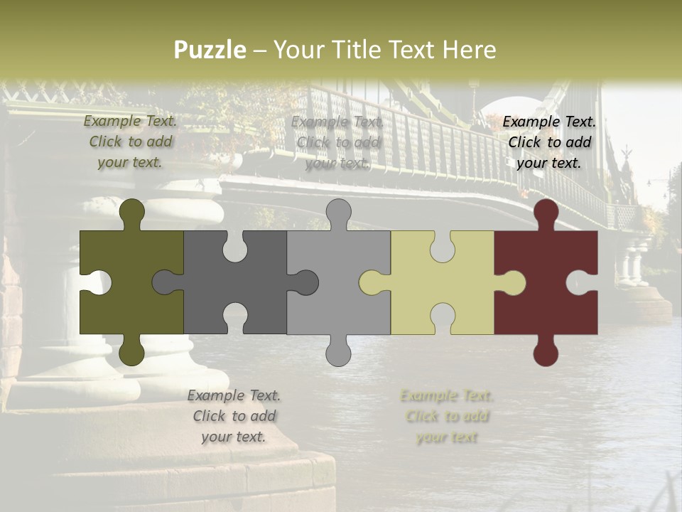 A Bridge Over A Body Of Water With A Building In The Background PowerPoint Template