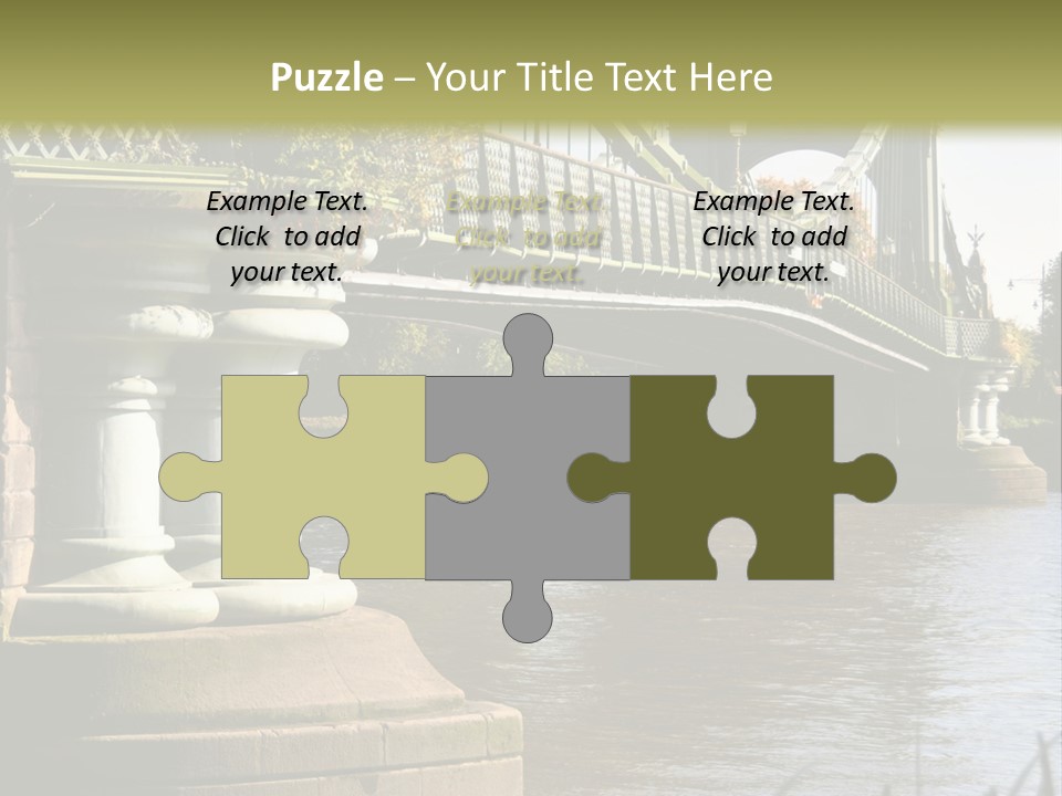 A Bridge Over A Body Of Water With A Building In The Background PowerPoint Template