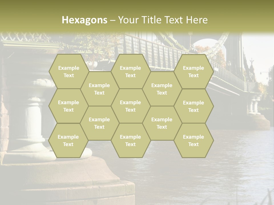 A Bridge Over A Body Of Water With A Building In The Background PowerPoint Template