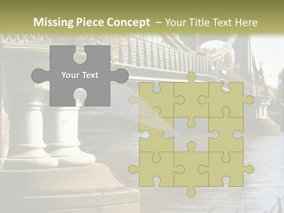 A Bridge Over A Body Of Water With A Building In The Background PowerPoint Template