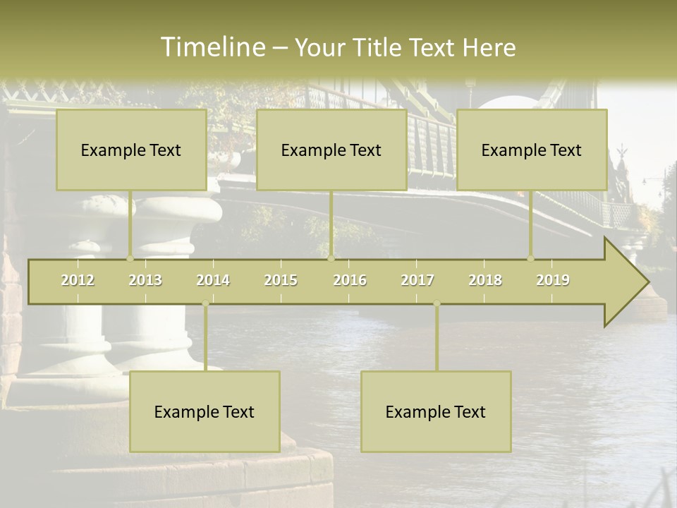 A Bridge Over A Body Of Water With A Building In The Background PowerPoint Template