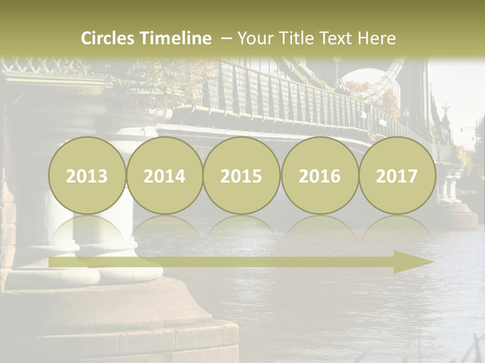 A Bridge Over A Body Of Water With A Building In The Background PowerPoint Template