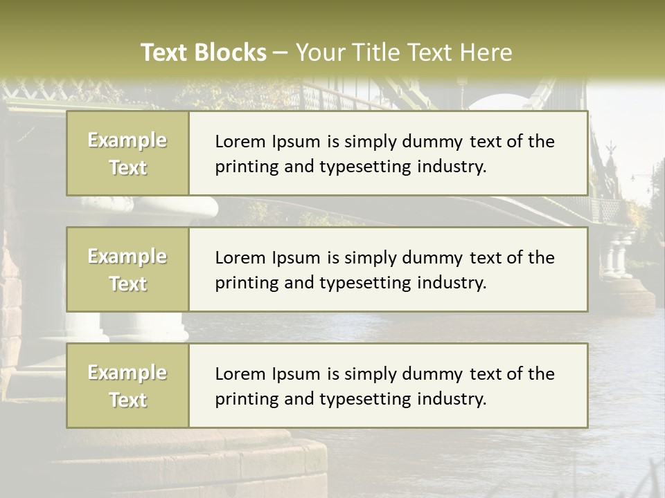 A Bridge Over A Body Of Water With A Building In The Background PowerPoint Template