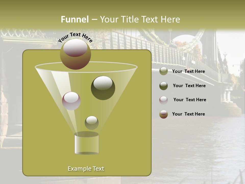 A Bridge Over A Body Of Water With A Building In The Background PowerPoint Template