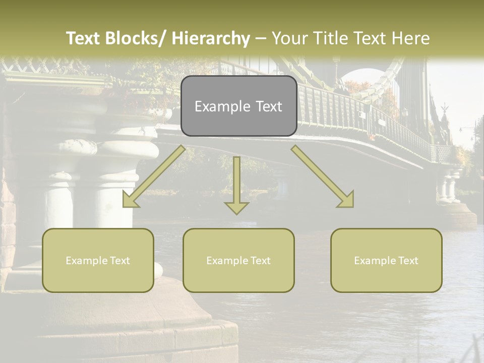 A Bridge Over A Body Of Water With A Building In The Background PowerPoint Template