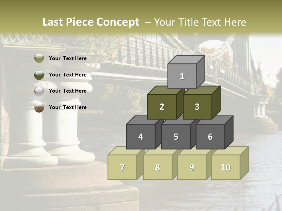 A Bridge Over A Body Of Water With A Building In The Background PowerPoint Template