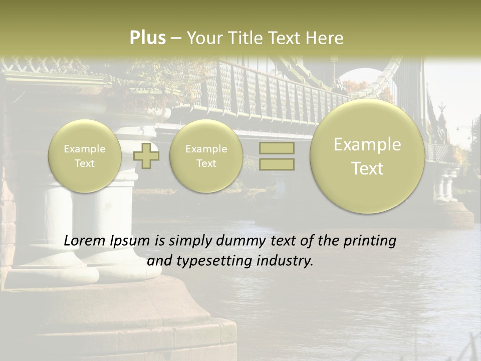 A Bridge Over A Body Of Water With A Building In The Background PowerPoint Template