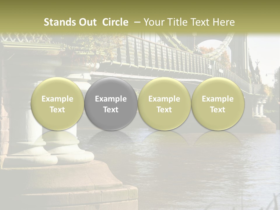 A Bridge Over A Body Of Water With A Building In The Background PowerPoint Template