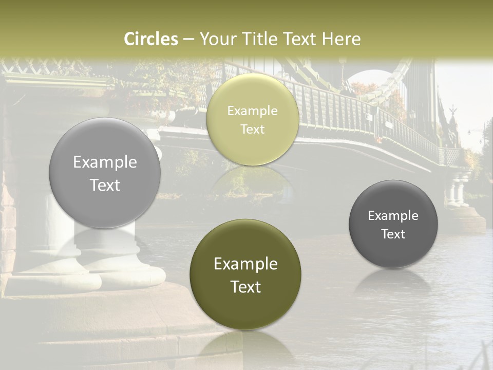 A Bridge Over A Body Of Water With A Building In The Background PowerPoint Template