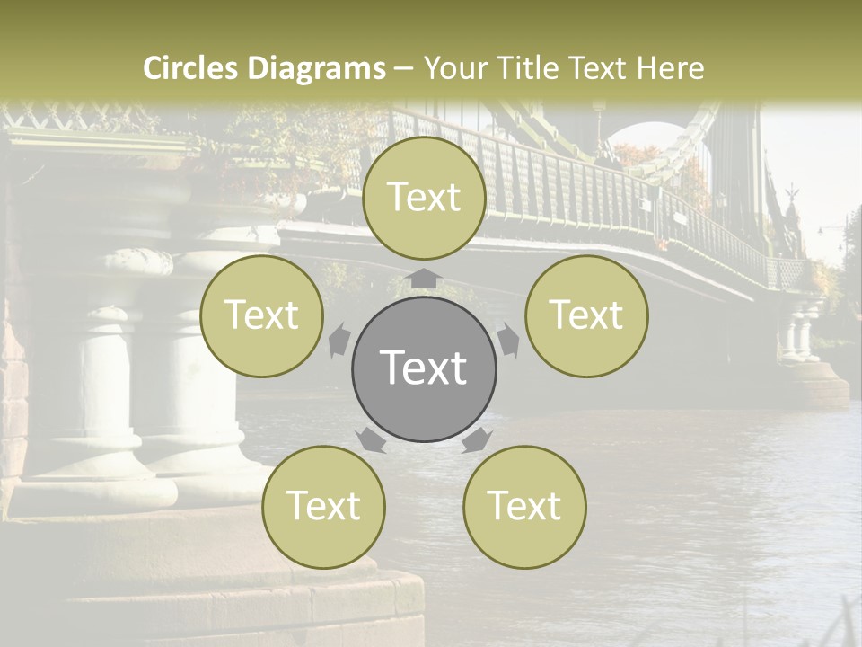 A Bridge Over A Body Of Water With A Building In The Background PowerPoint Template